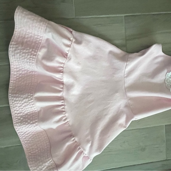 Pink Sleeveless Kids Dress with Lace Collar - Picture 7 of 8